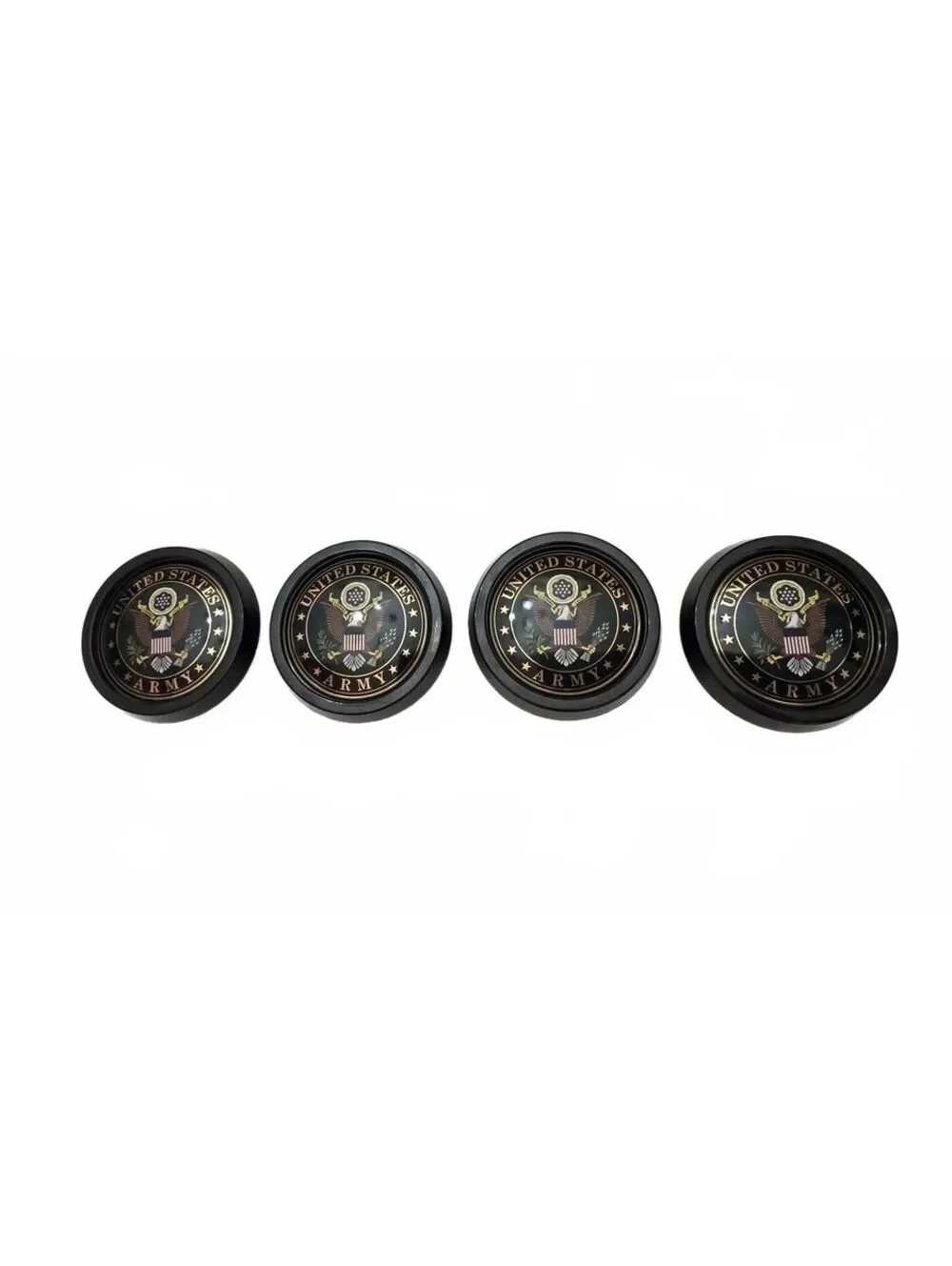 4 Vintage Lustre Craft Cookware Lid Knobs Custom 3D US Army